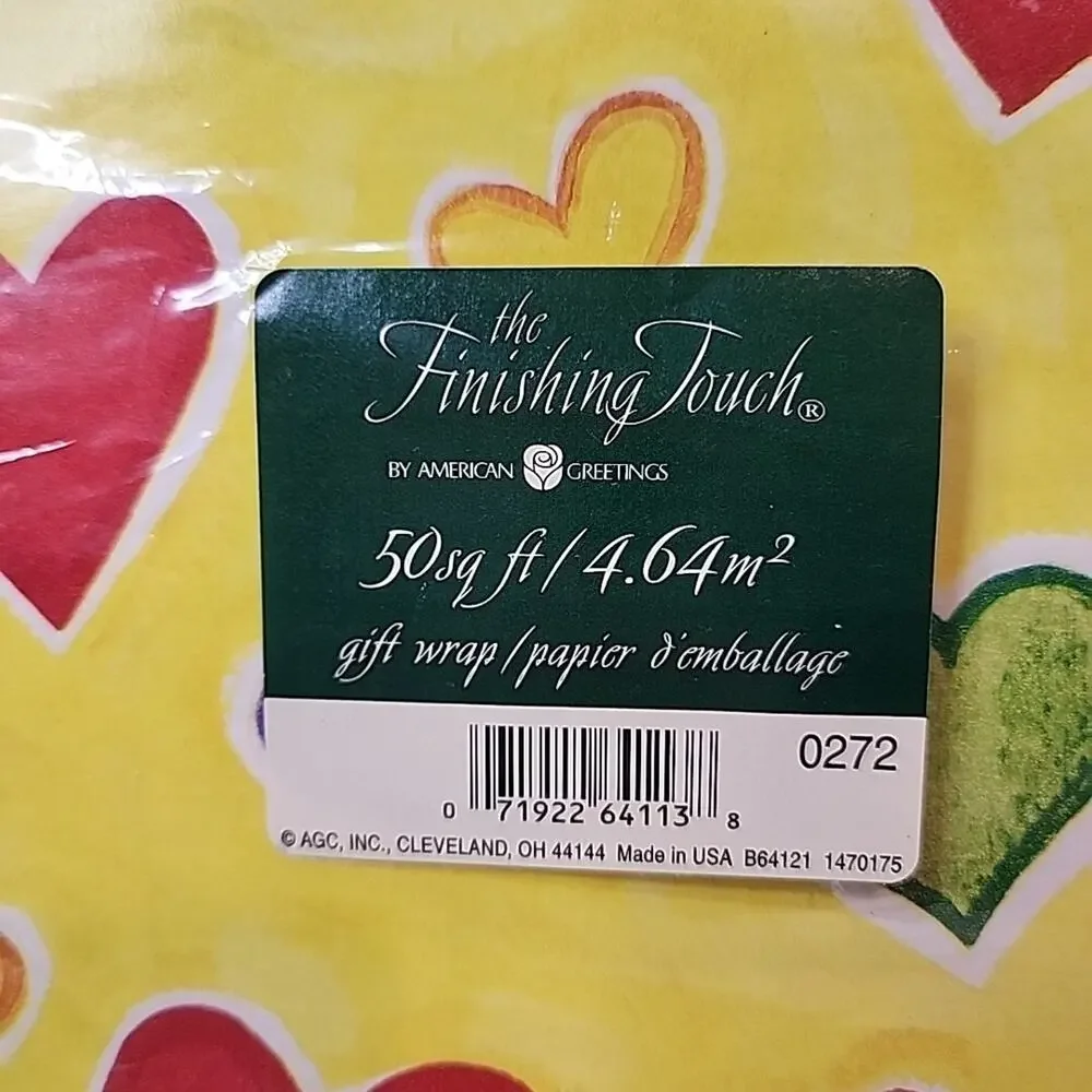 Vtg Finishing Touch AGC All Occasion 8 Full Sheets 50 sq.ft Wrapping Paper 0272